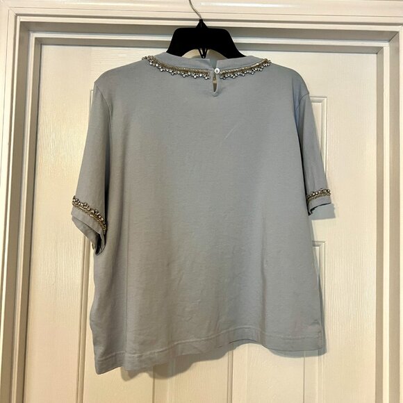 J CREW Heavy jersey T-shirt with rhinestones SIZE L WOMEN'S - Picture 4 of 15